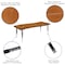 Flash Furniture 86" Oval Wave Oak Table Set-14" Stack Chairs XU-GRP-14CH-A3060CON-60-OAK-T-P-GG - alternate 4